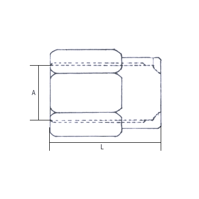 image Écrou femelle, M10x100 - Pour tuyaux ⌀ 6mm