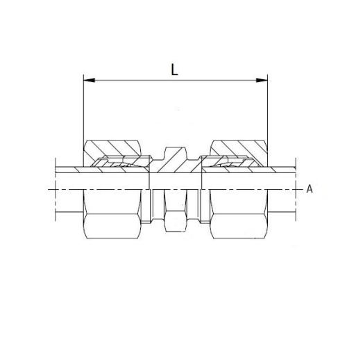 image Union double, G 1/2, BSPP - Pour raccord conduite de frein ⌀ 8mm